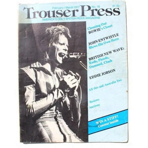 Trouser Press Magazine March 1977 David Bowie John Entwistle Clash Sex Pistols